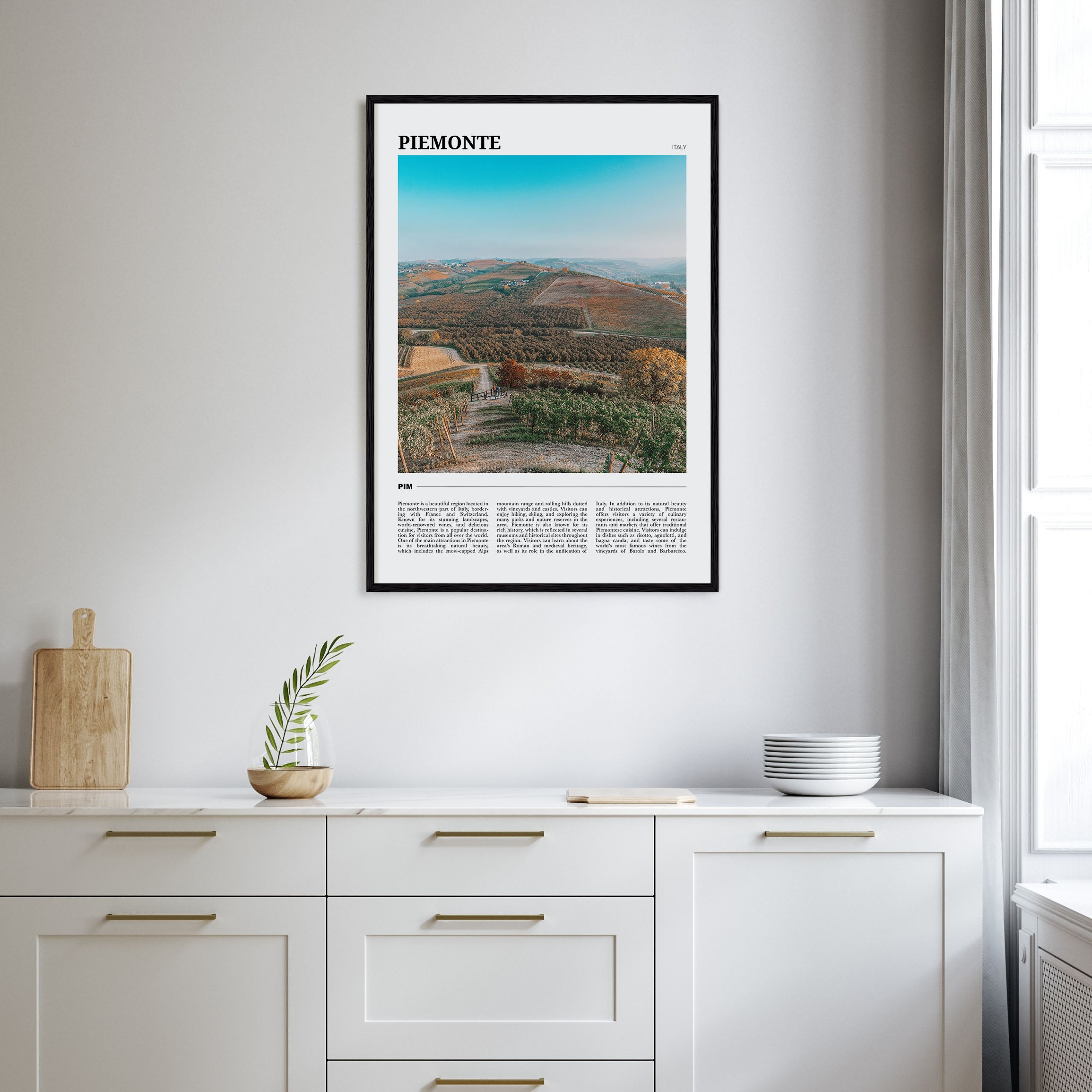 Piemonte Travel Color Poster