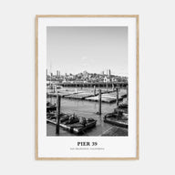 Pier 39 Portrait B&W Poster