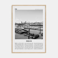 Pier 39 Travel B&W Poster