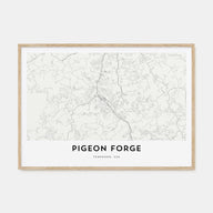 Pigeon Forge Map Landscape Poster
