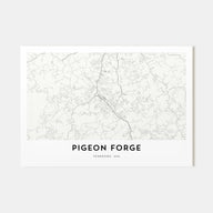 Pigeon Forge Map Landscape Poster