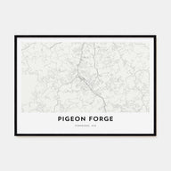 Pigeon Forge Map Landscape Poster