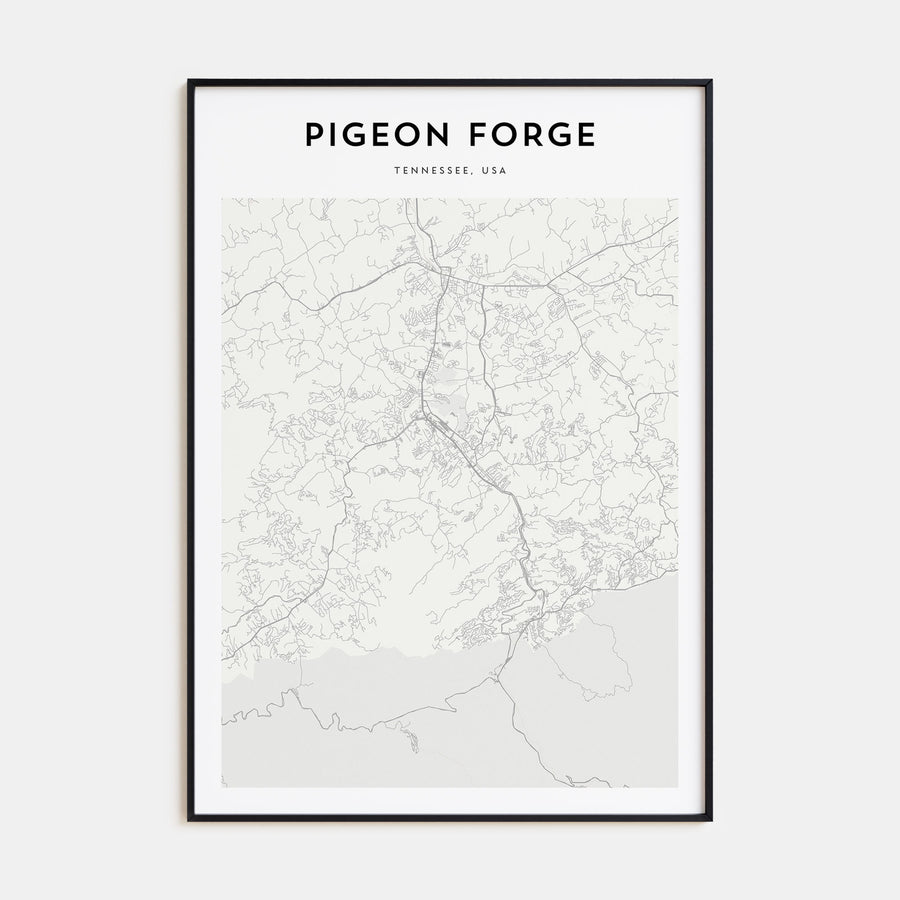 Pigeon Forge Map Portrait Poster