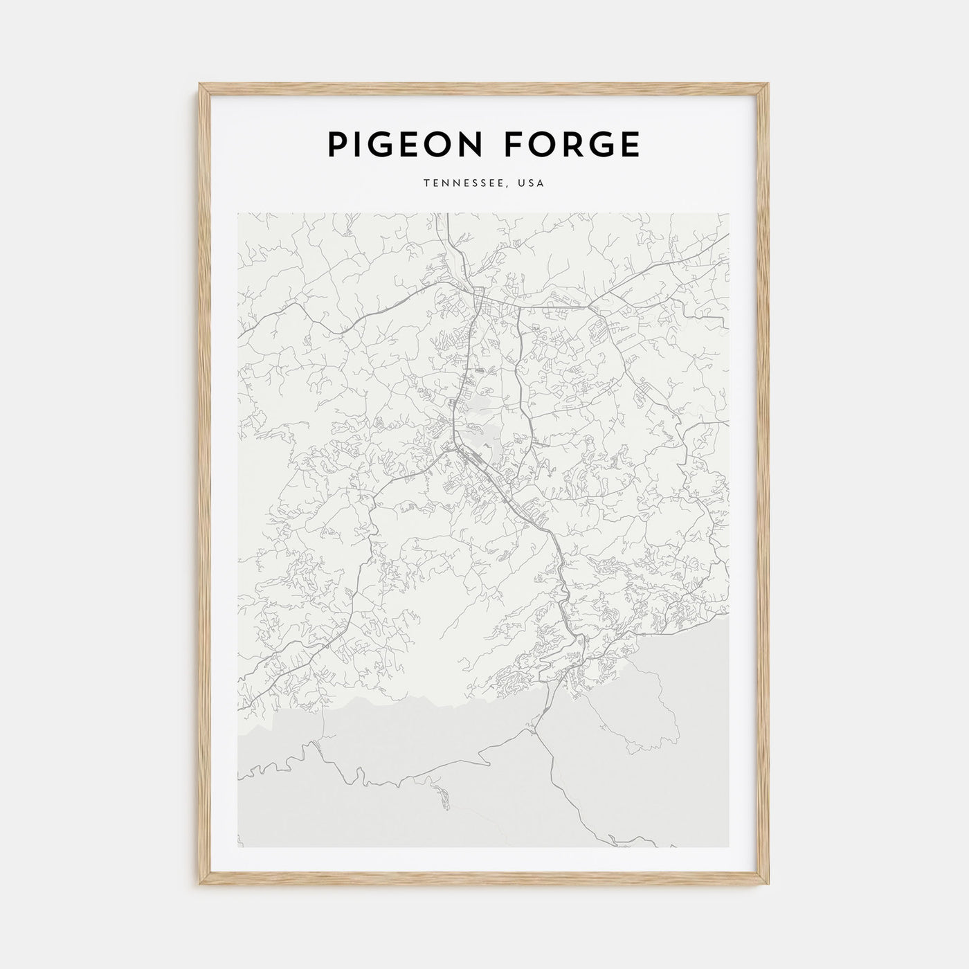 Pigeon Forge Map Portrait Poster