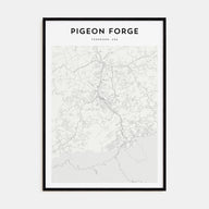 Pigeon Forge Map Portrait Poster