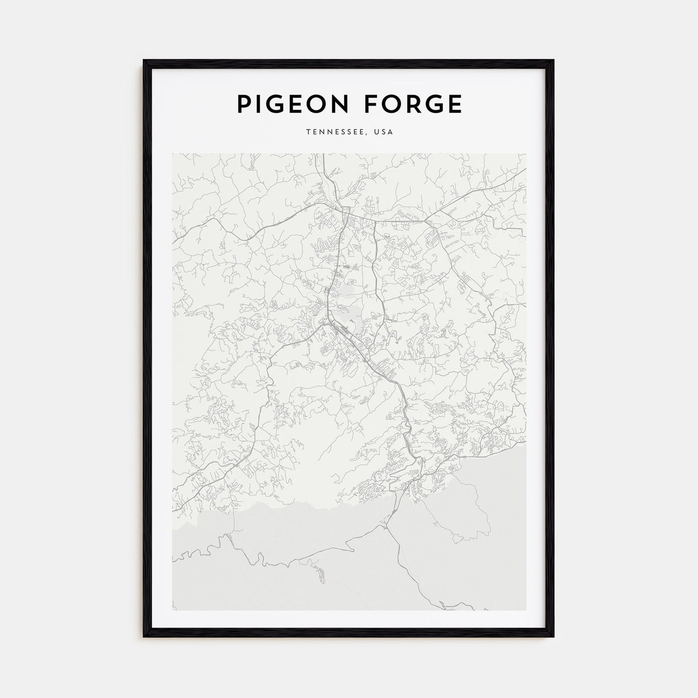 Pigeon Forge Map Portrait Poster
