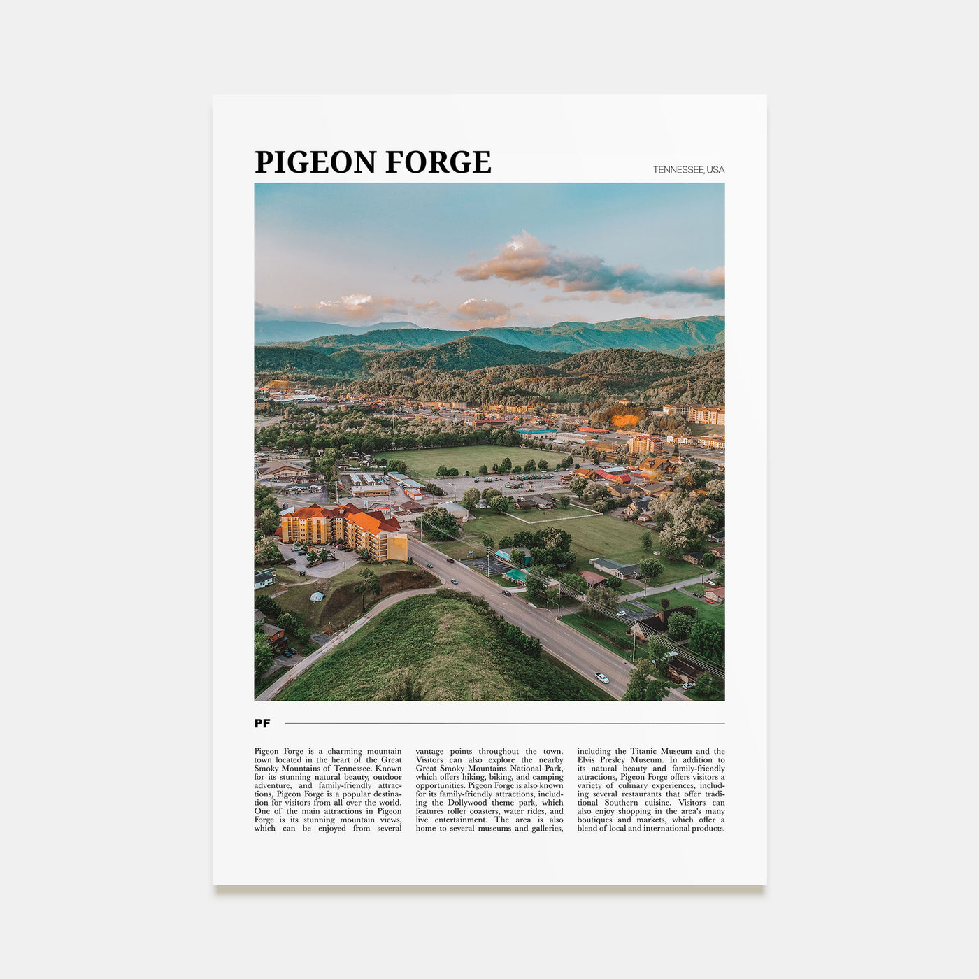 Pigeon Forge Travel Color Poster