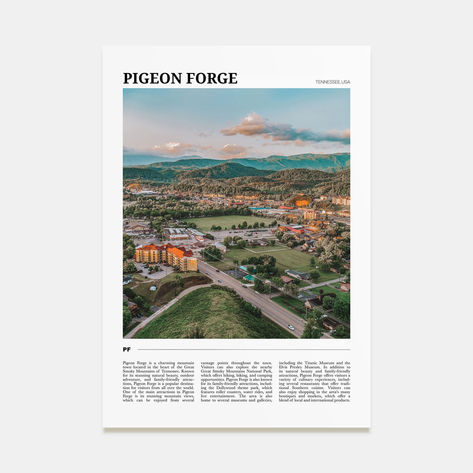 Pigeon Forge Travel Color Poster