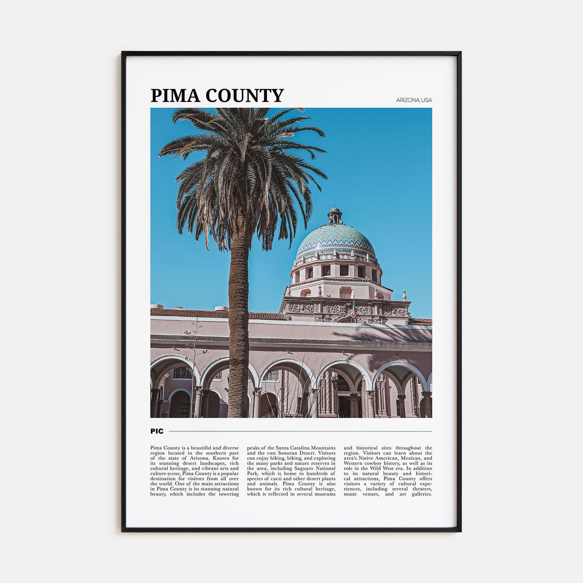 Pima County Travel Color Poster