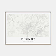 Pinehurst Map Landscape Poster