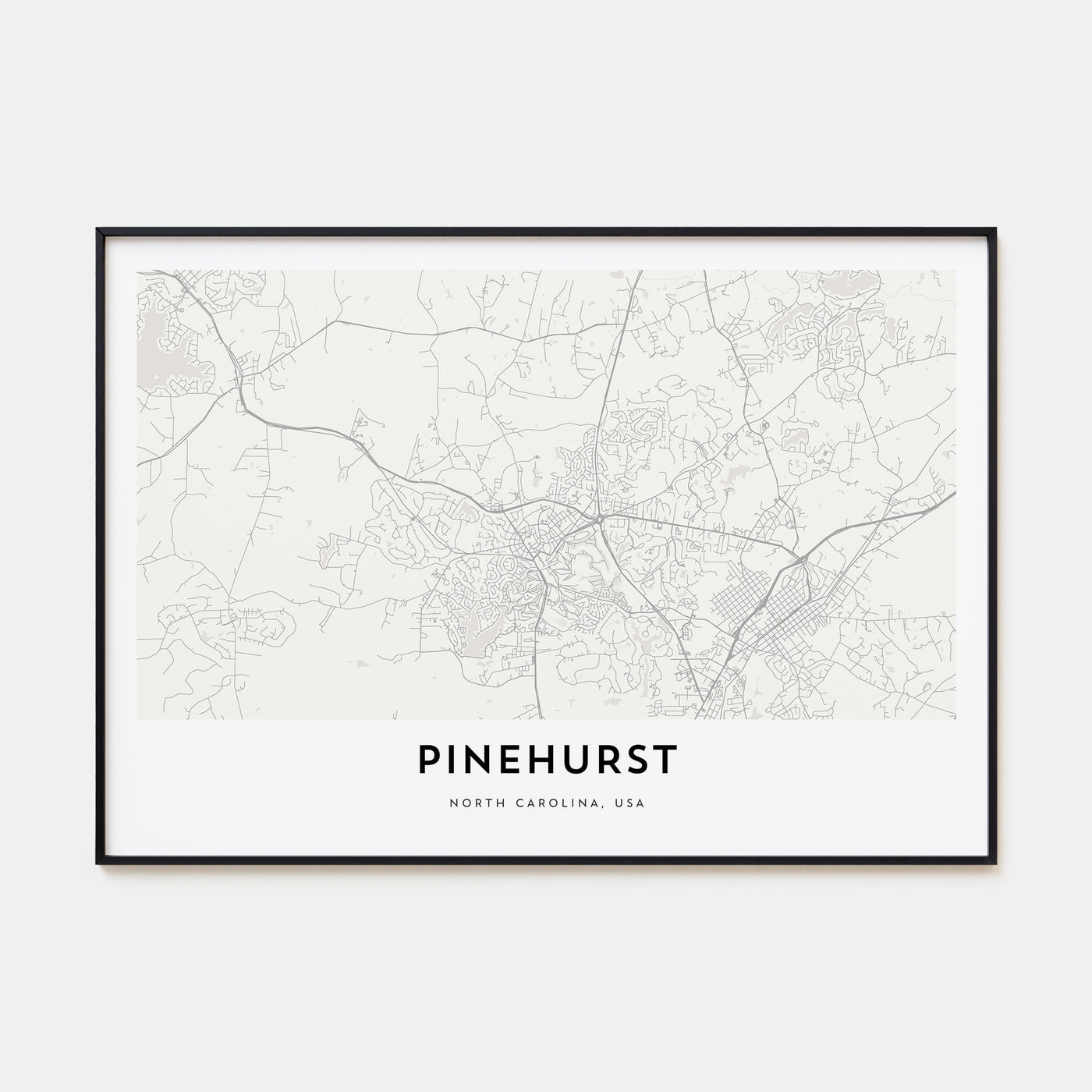 Pinehurst Map Landscape Poster