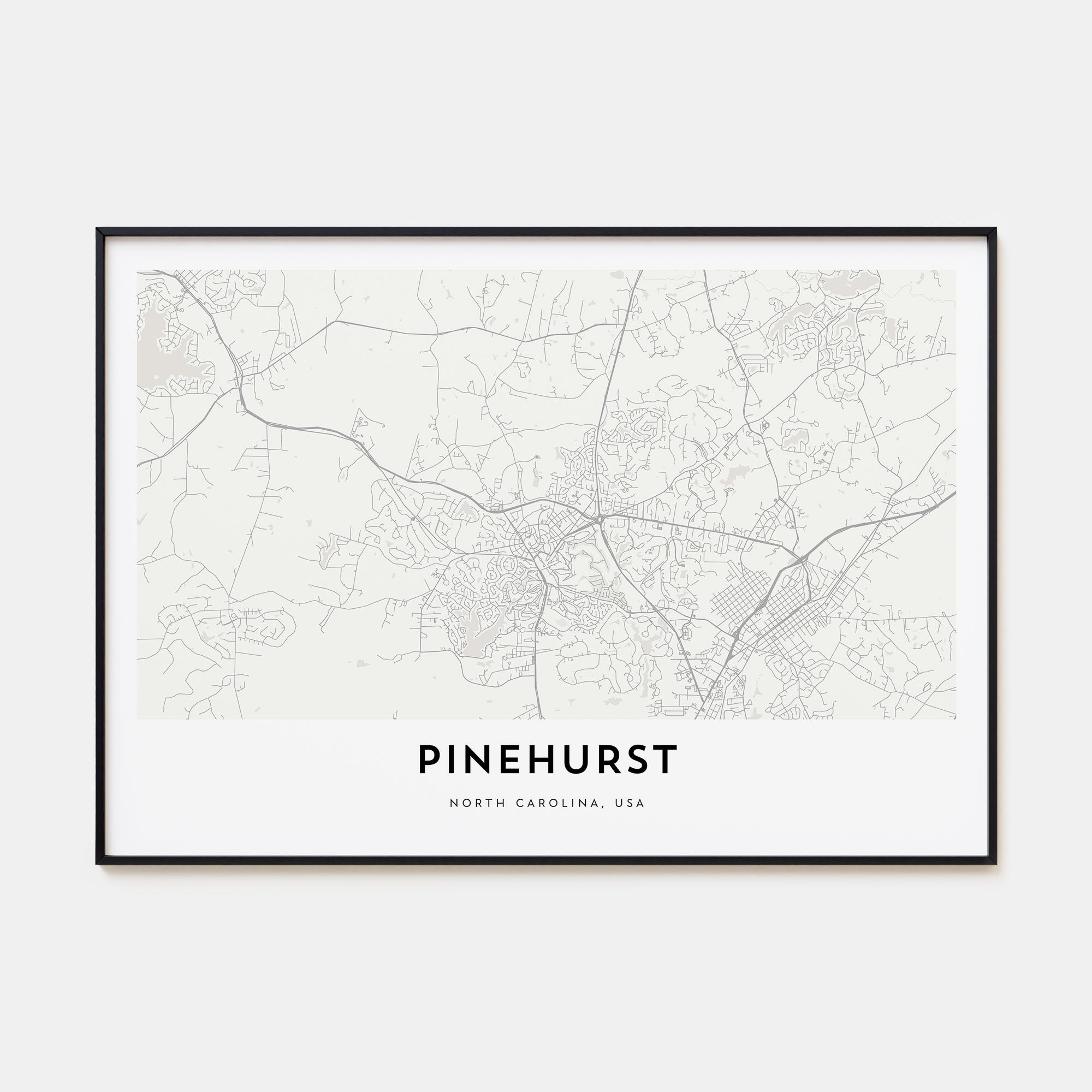 Pinehurst Map Landscape Poster
