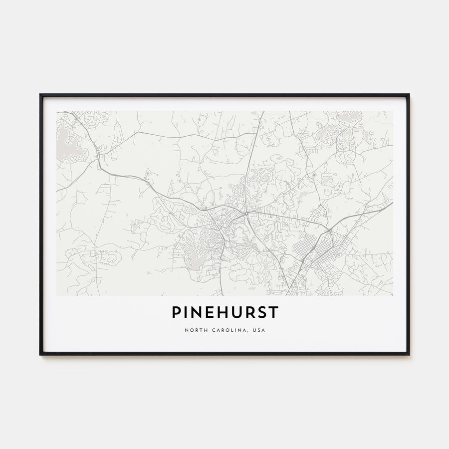 Pinehurst Map Landscape Poster