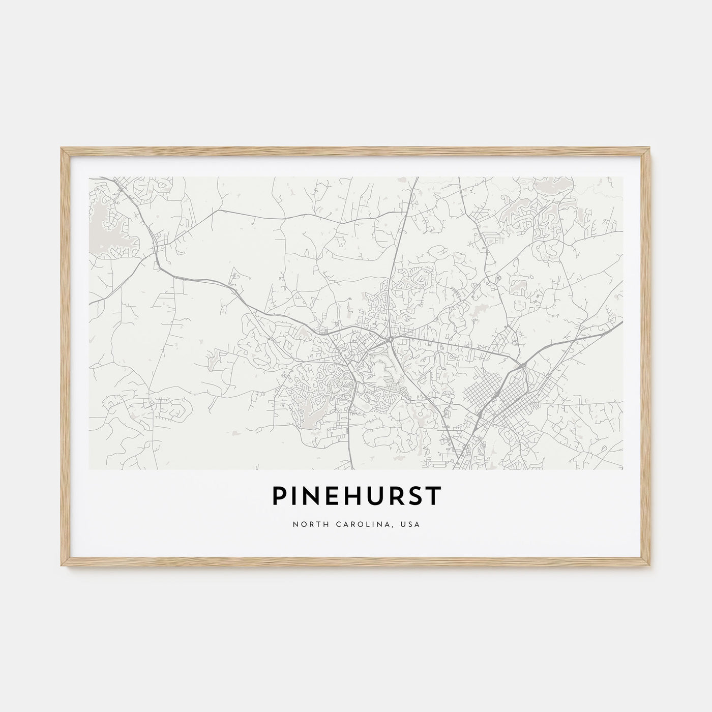 Pinehurst Map Landscape Poster