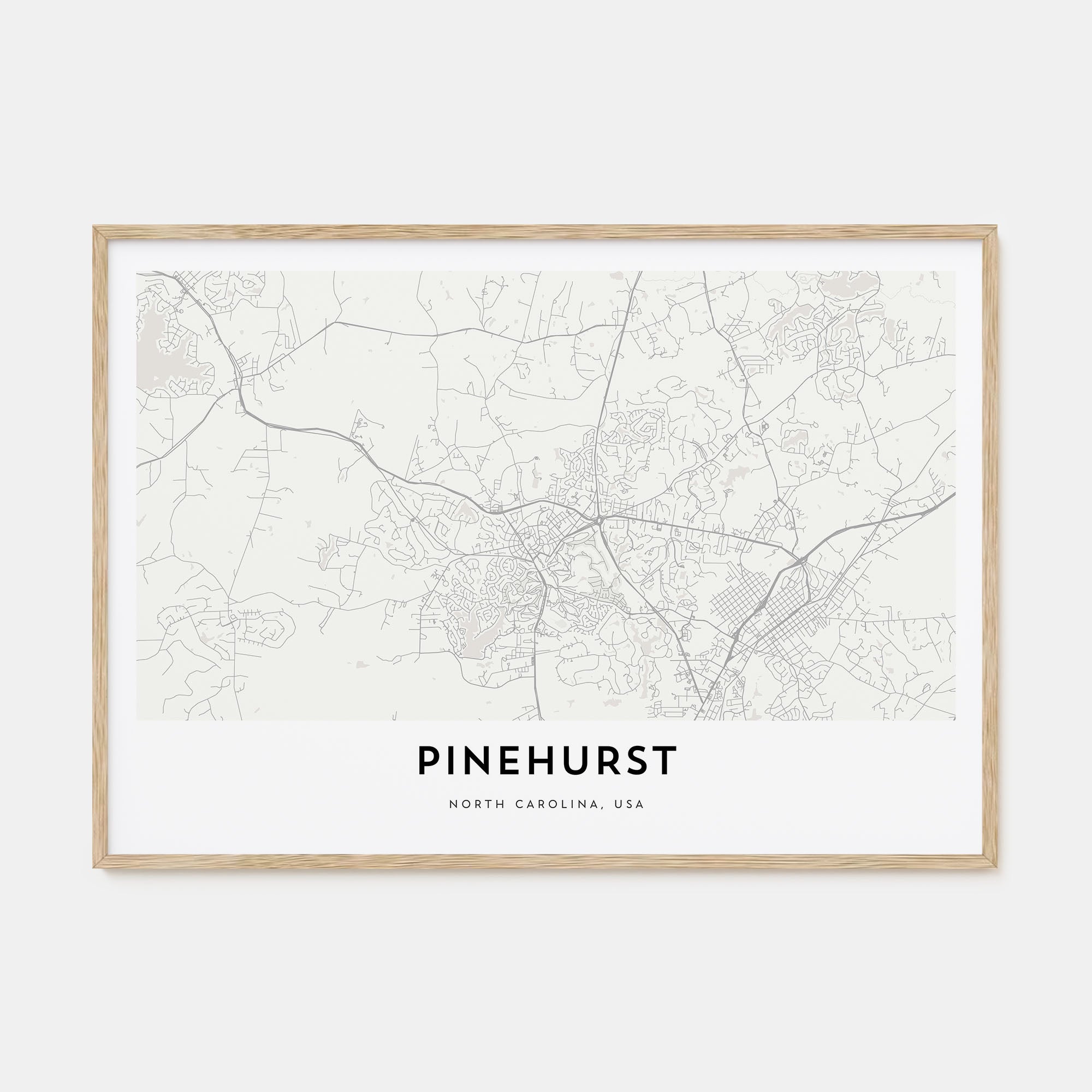 Pinehurst Map Landscape Poster