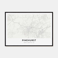 Pinehurst Map Landscape Poster