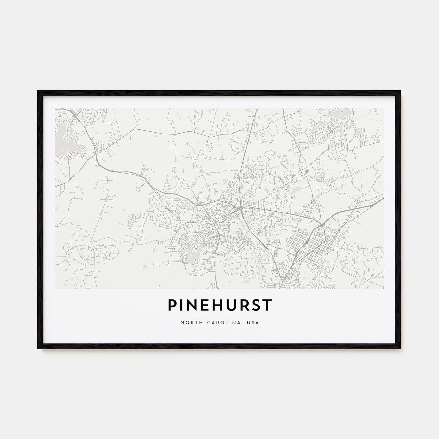 Pinehurst Map Landscape Poster