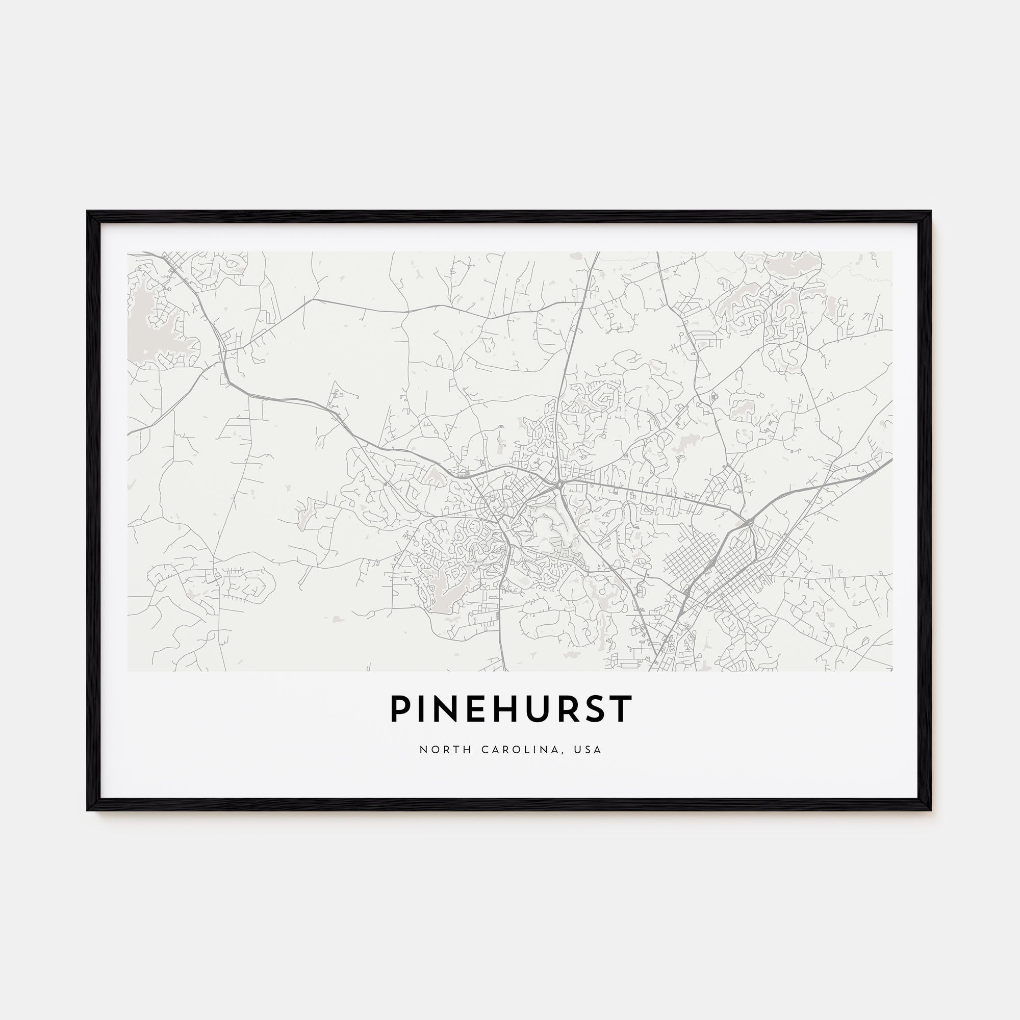 Pinehurst Map Landscape Poster