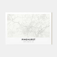 Pinehurst Map Landscape Poster