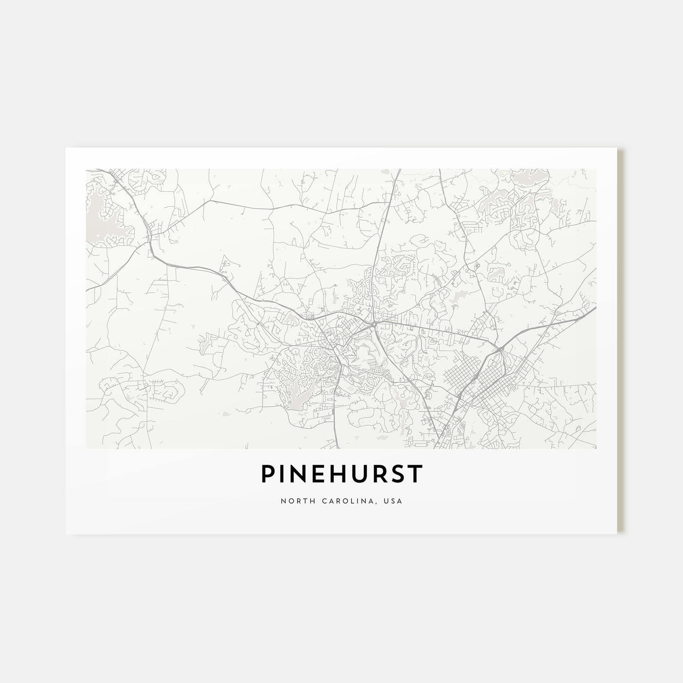 Pinehurst Map Landscape Poster