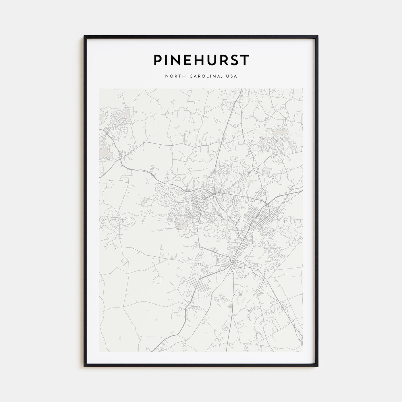 Pinehurst Map Portrait Poster