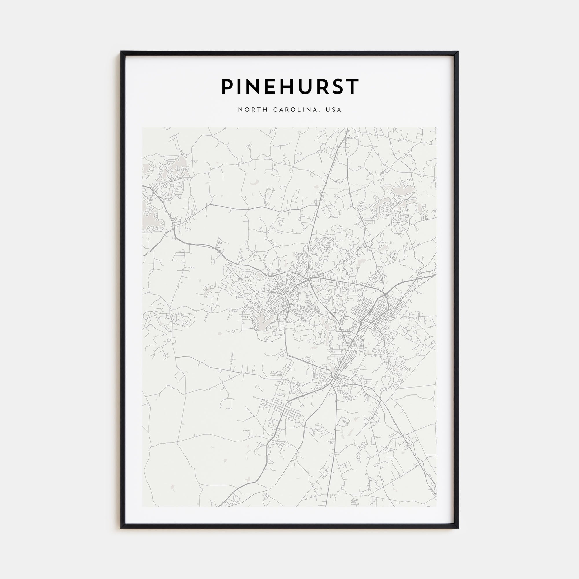 Pinehurst Map Portrait Poster