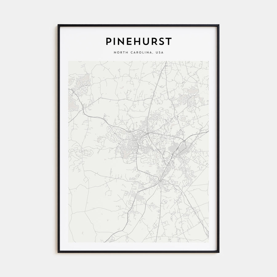 Pinehurst Map Portrait Poster