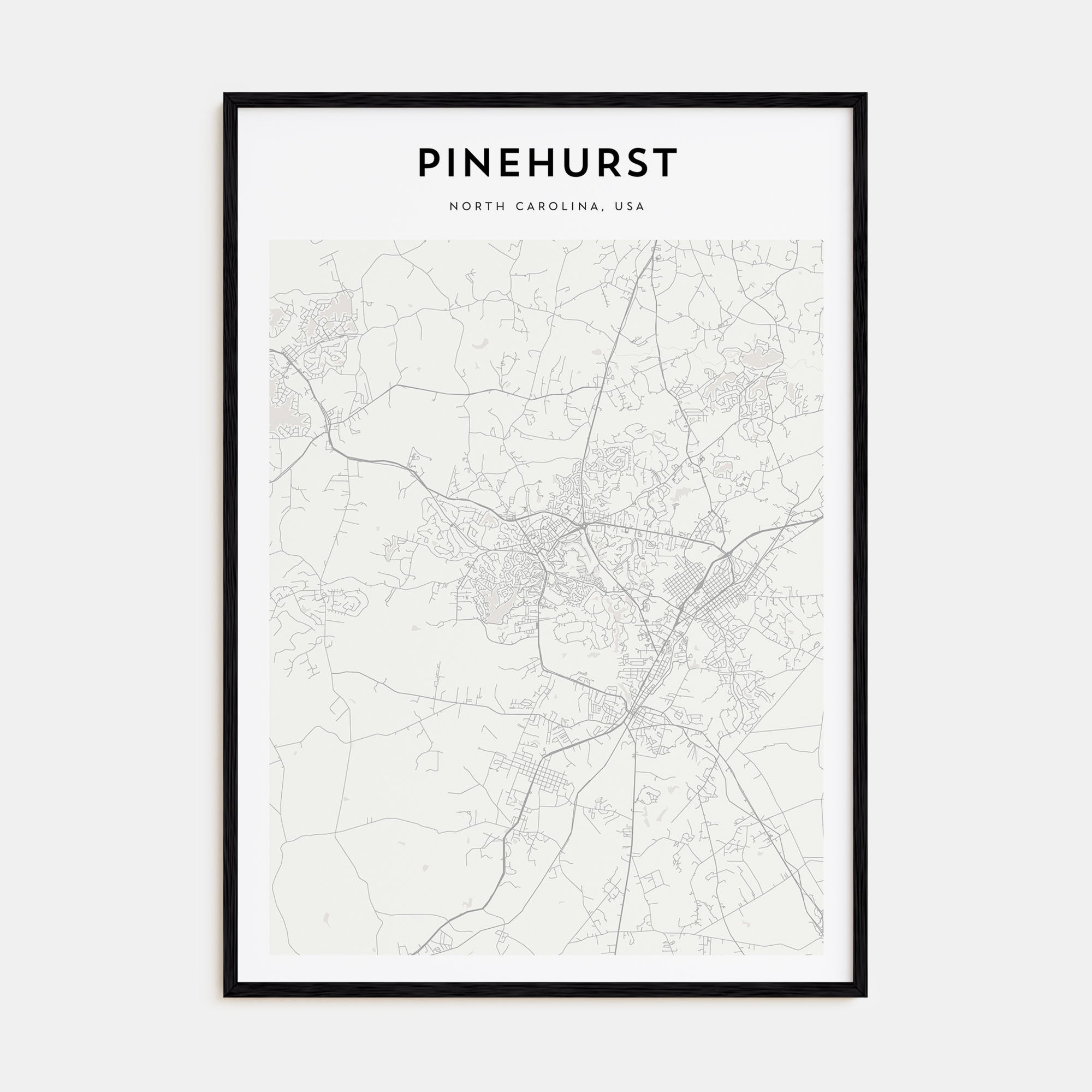 Pinehurst Map Portrait Poster