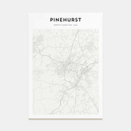 Pinehurst Map Portrait Poster
