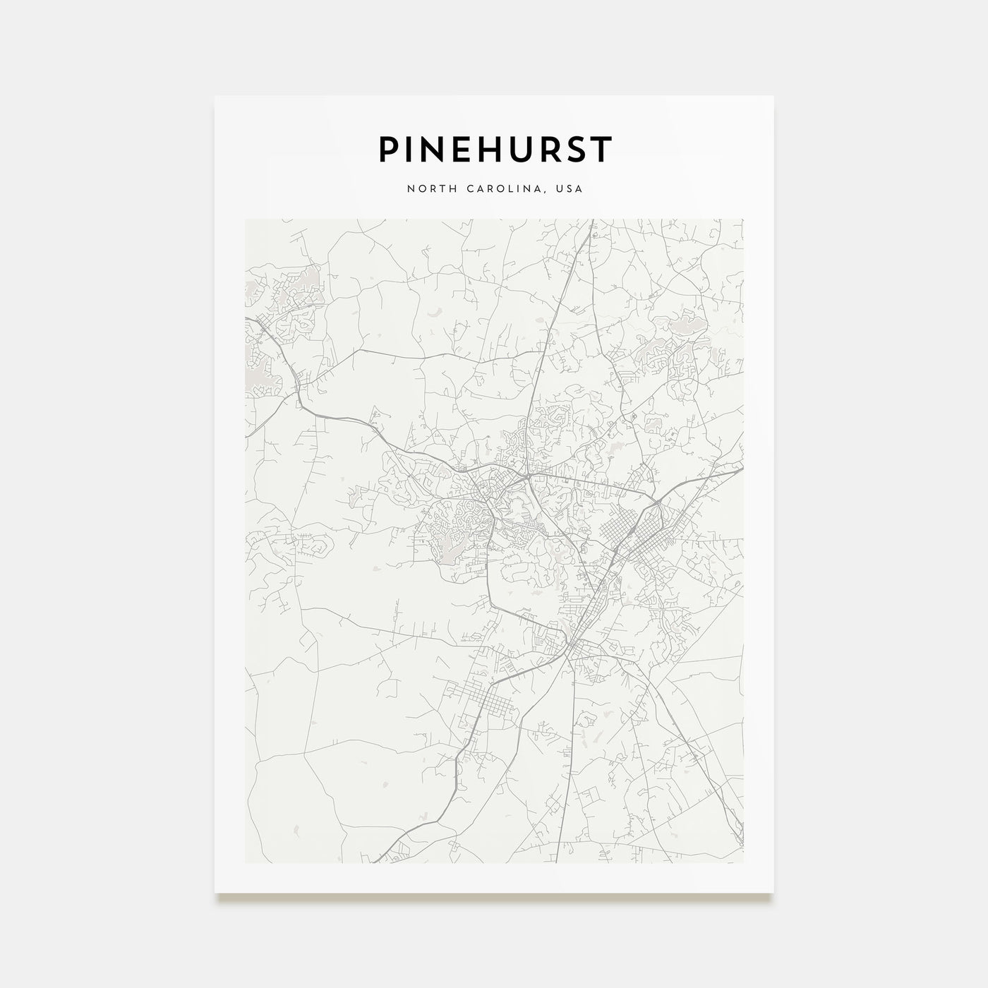 Pinehurst Map Portrait Poster