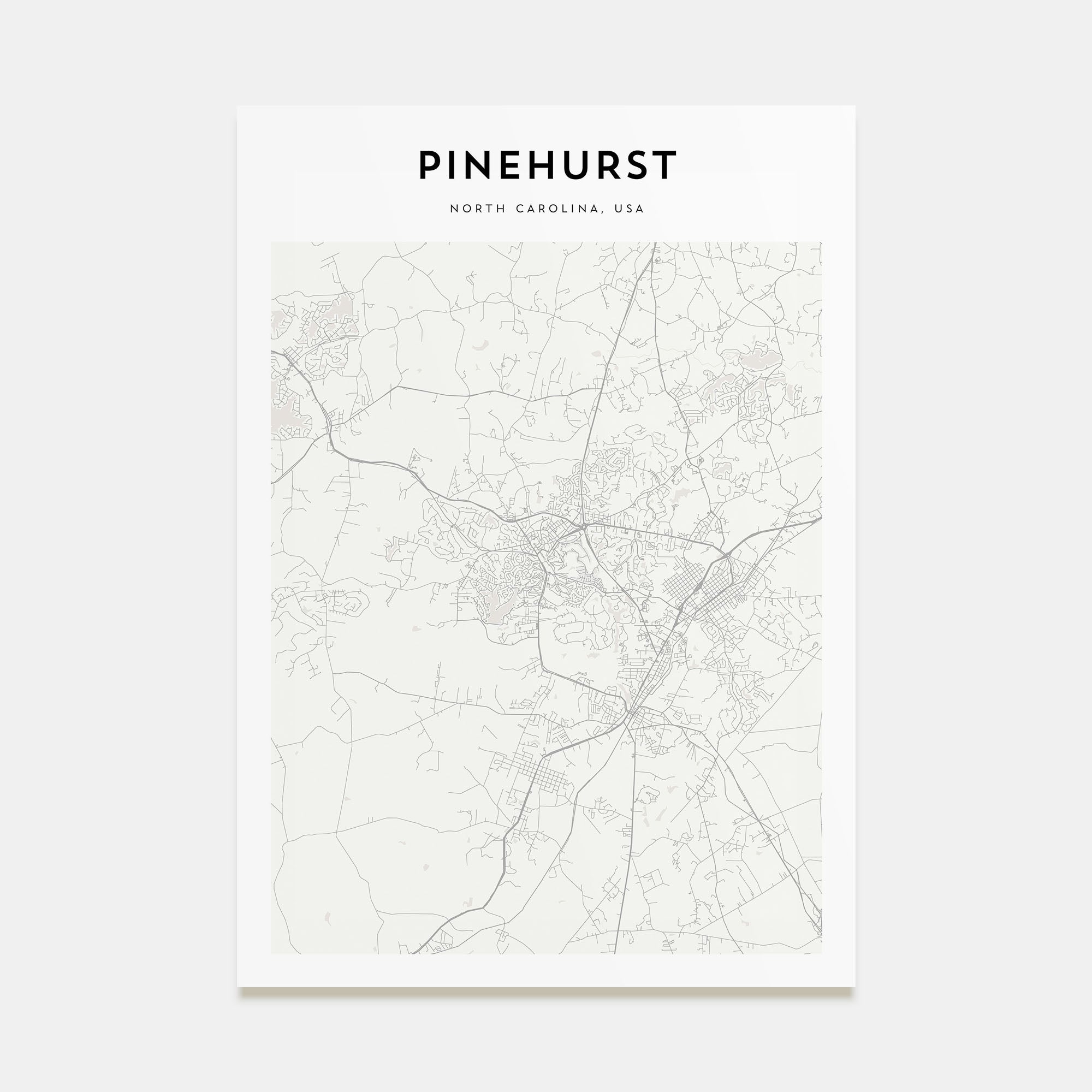 Pinehurst Map Portrait Poster