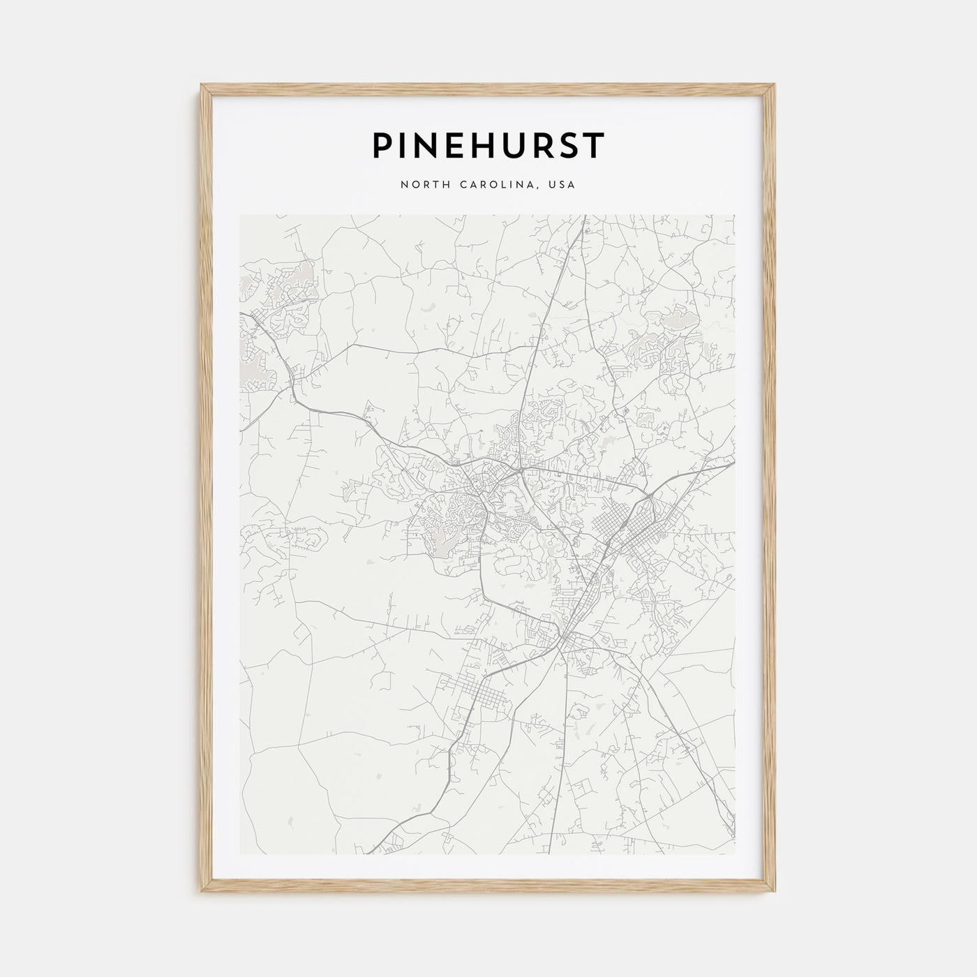 Pinehurst Map Portrait Poster
