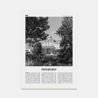 Pinehurst Travel B&W Poster