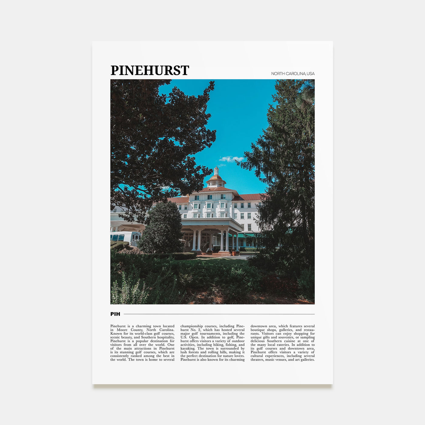Pinehurst Travel Color Poster