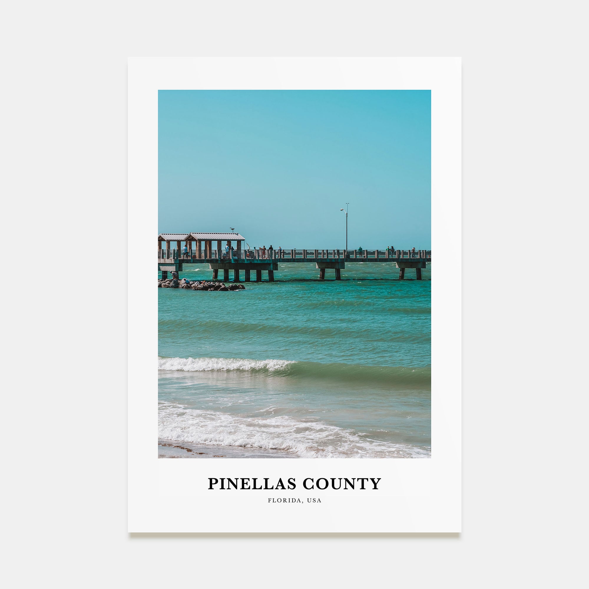 Pinellas County Portrait Color Poster