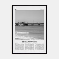 Pinellas County Travel B&W Poster