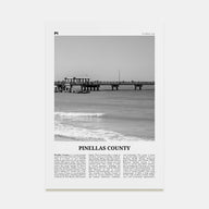 Pinellas County Travel B&W Poster