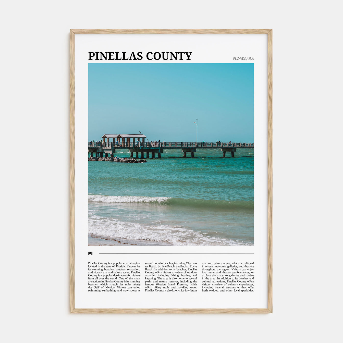 Pinellas County Travel Color Poster