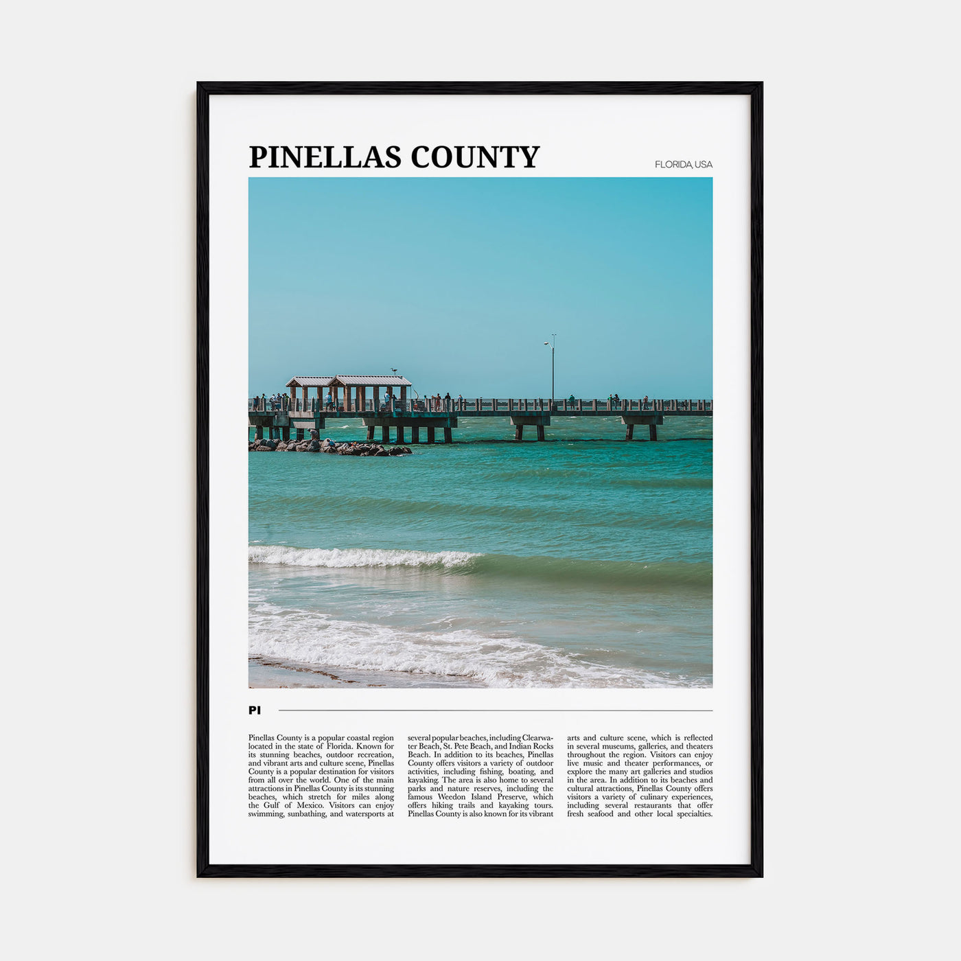 Pinellas County Travel Color Poster