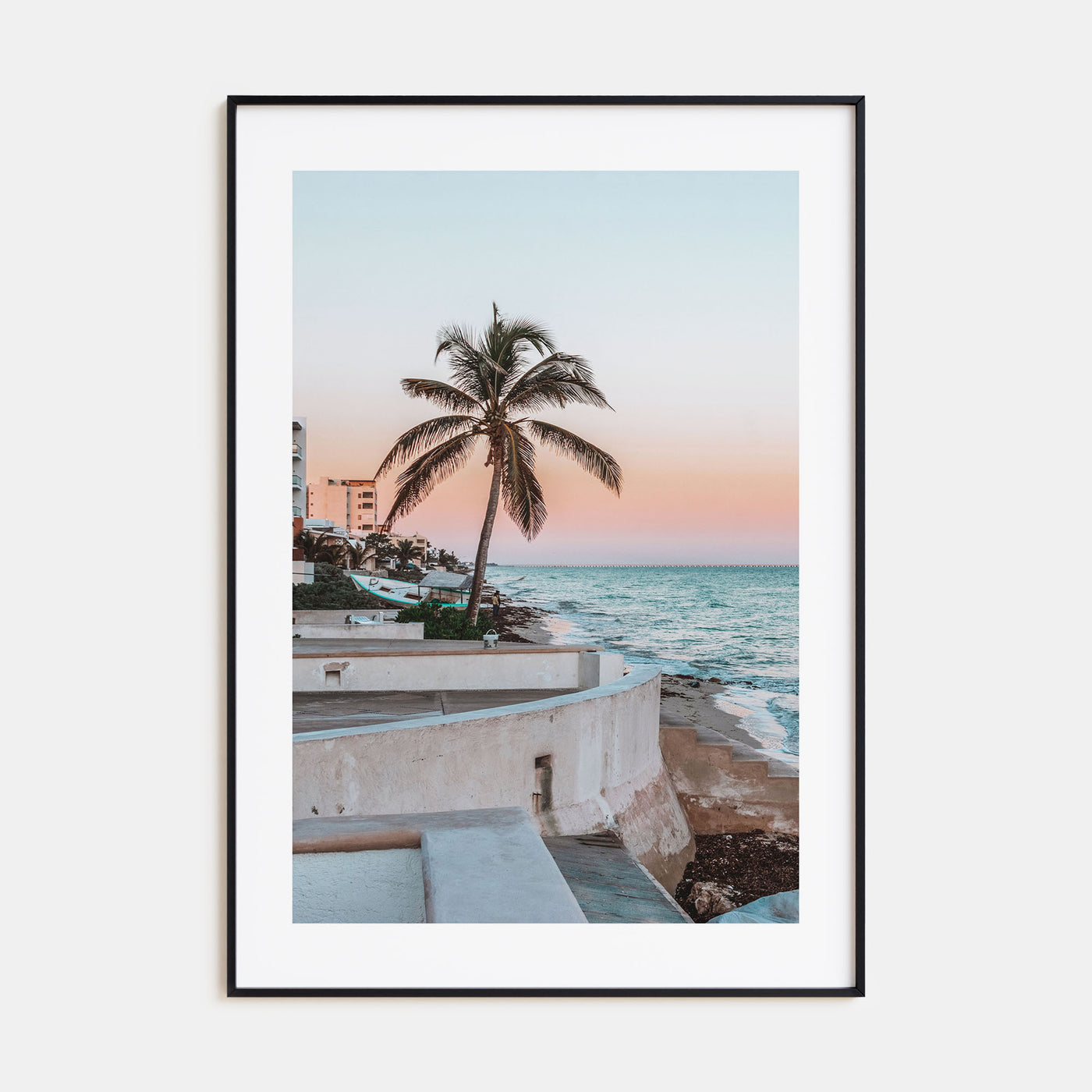 Pink and Blue Sunset Photo Color Poster