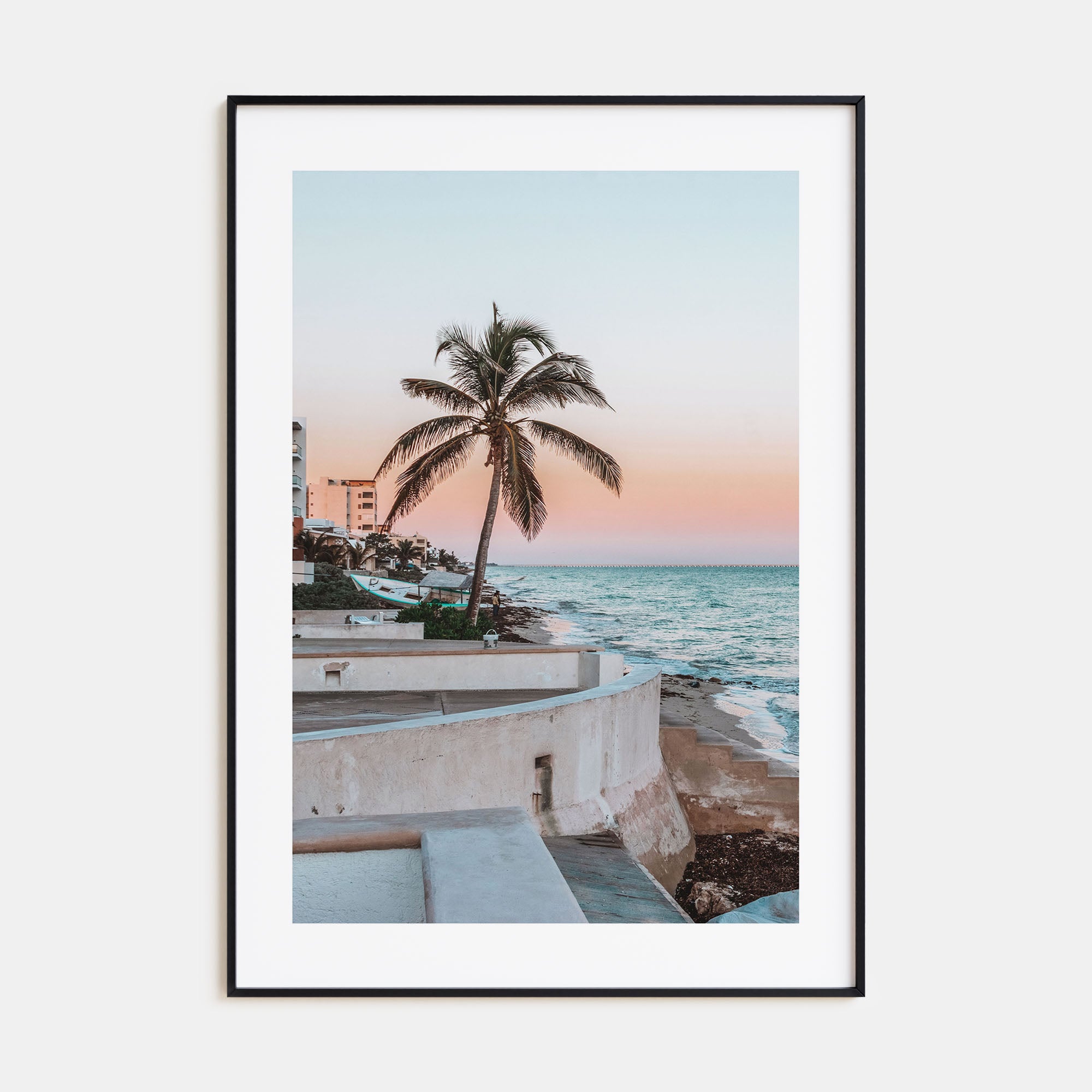 Pink and Blue Sunset Photo Color Poster