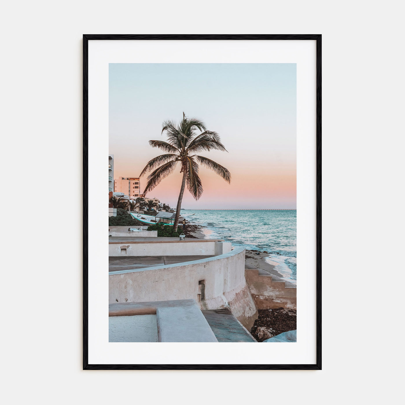 Pink and Blue Sunset Photo Color Poster