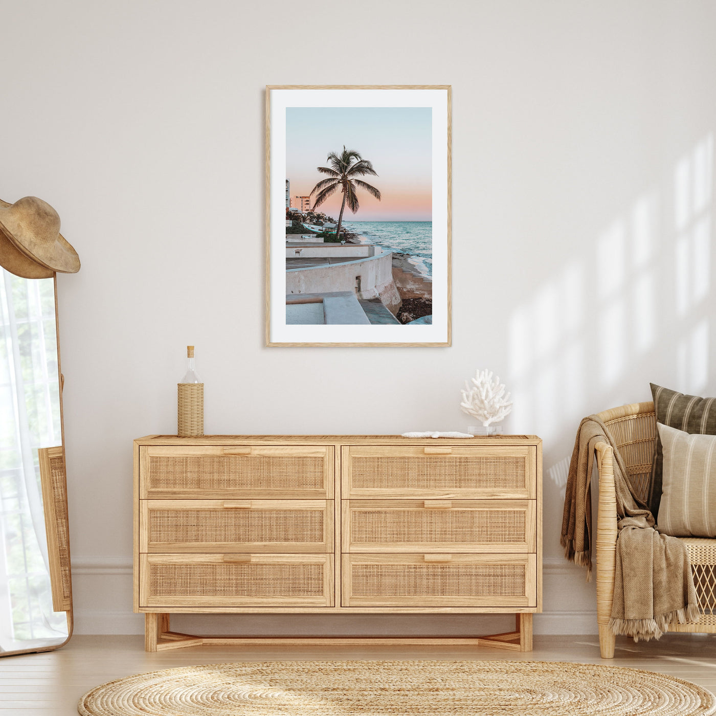 Pink and Blue Sunset Photo Color Poster