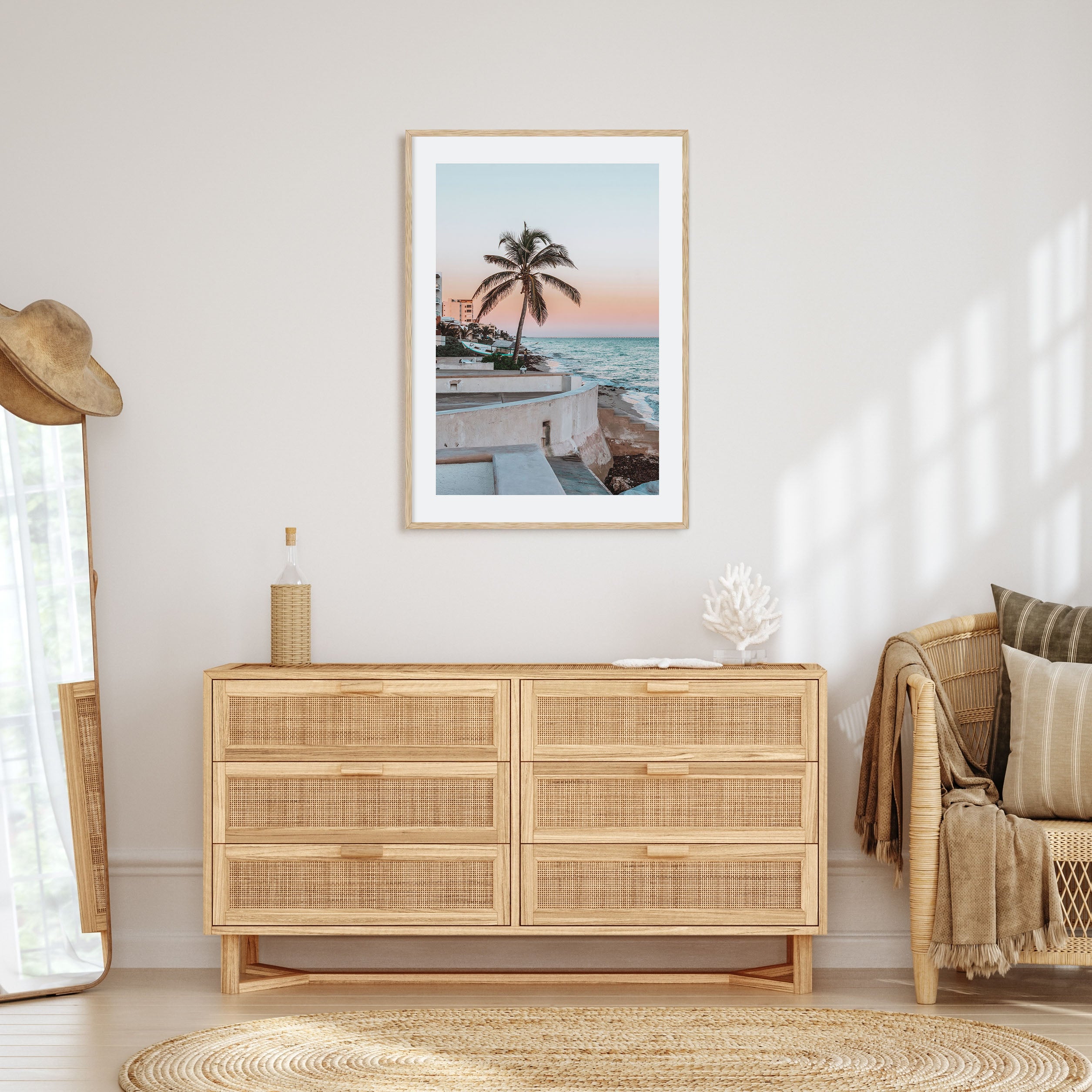 Pink and Blue Sunset Photo Color Poster