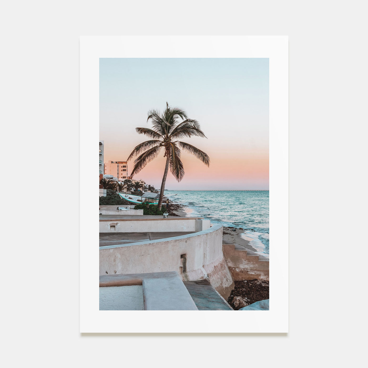 Pink and Blue Sunset Photo Color Poster