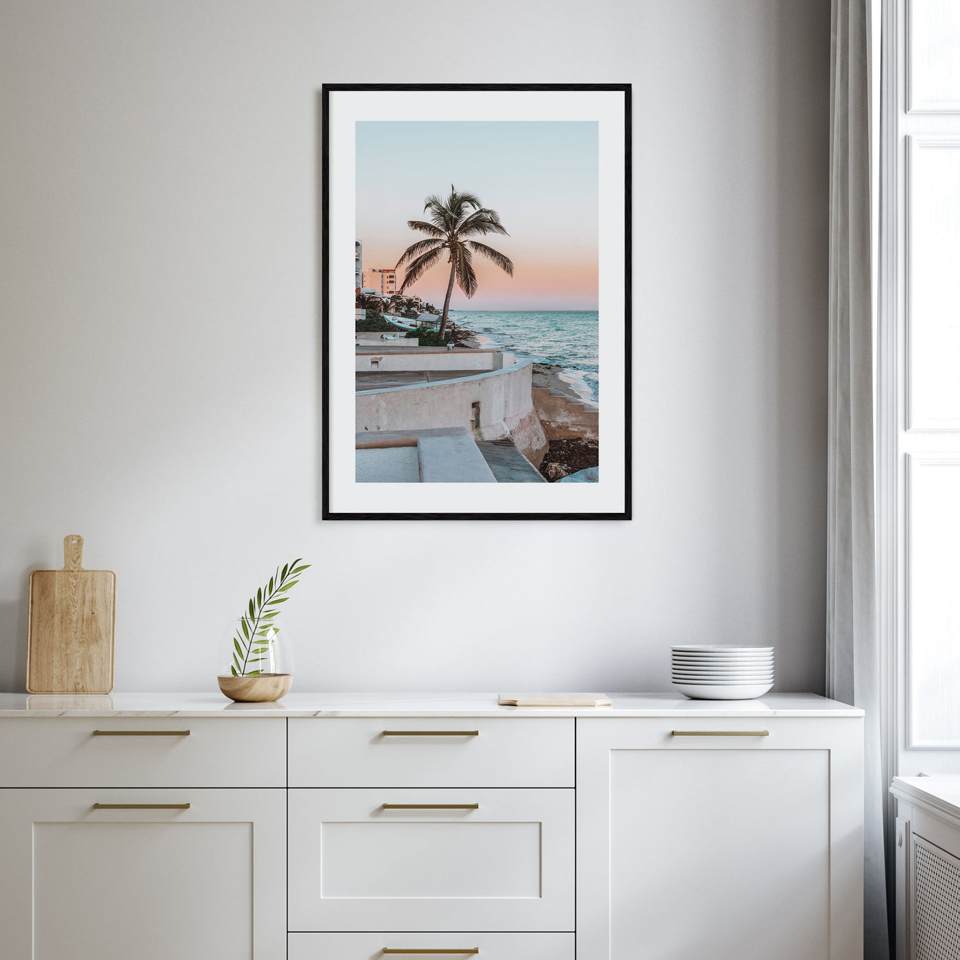 Pink and Blue Sunset Photo Color Poster