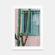 Pink Cactus Photo Color Poster