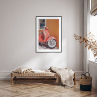 Pink Scooter in Italy Photo Color Poster