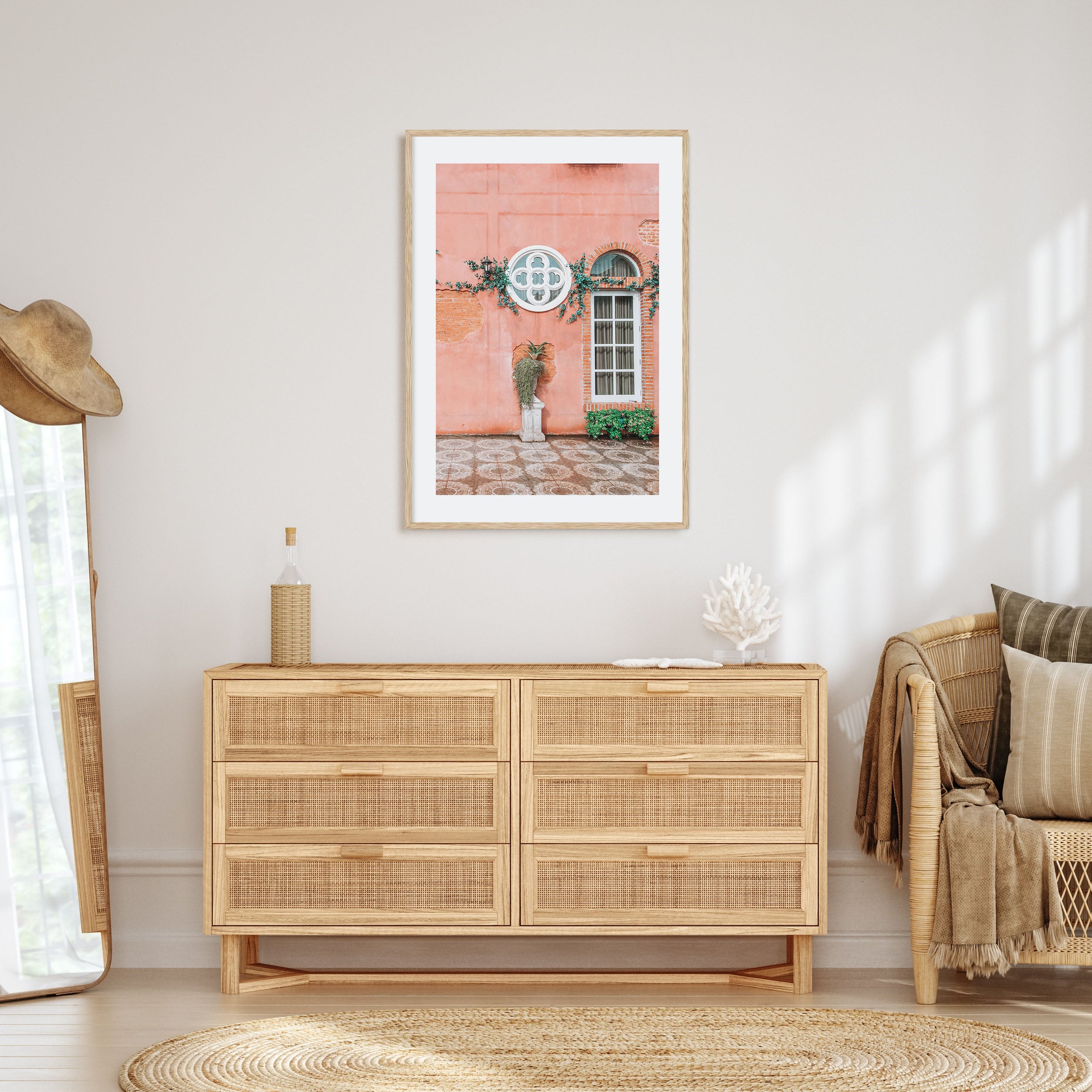 Pink Wall Photo Color Poster