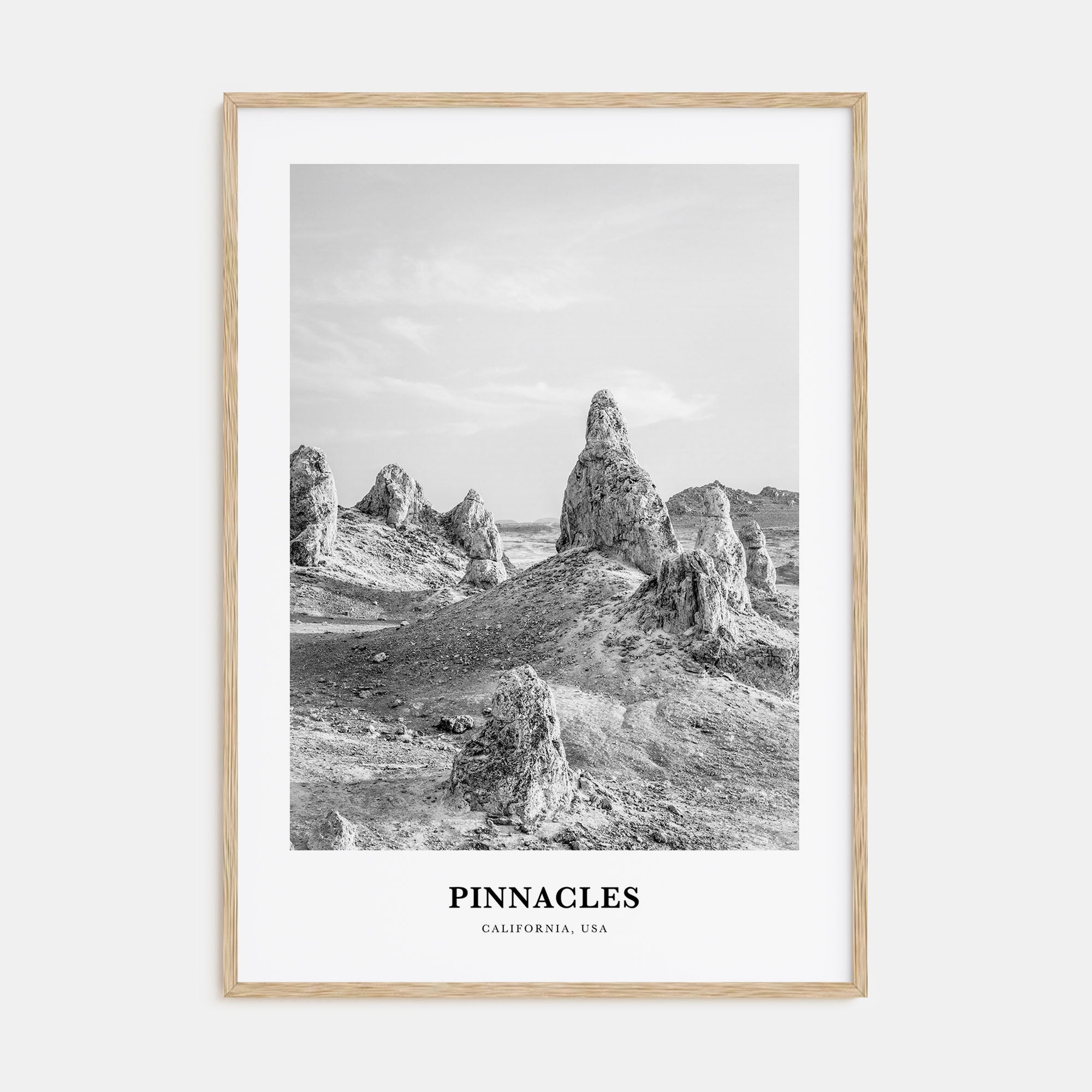 Pinnacles National Park Portrait B&W Poster